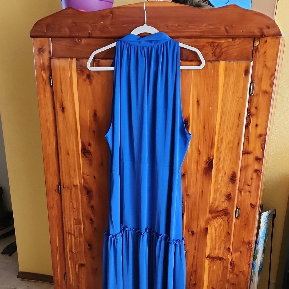 "Back In Office" Button Down A-line Dress - Picture 4 of 4